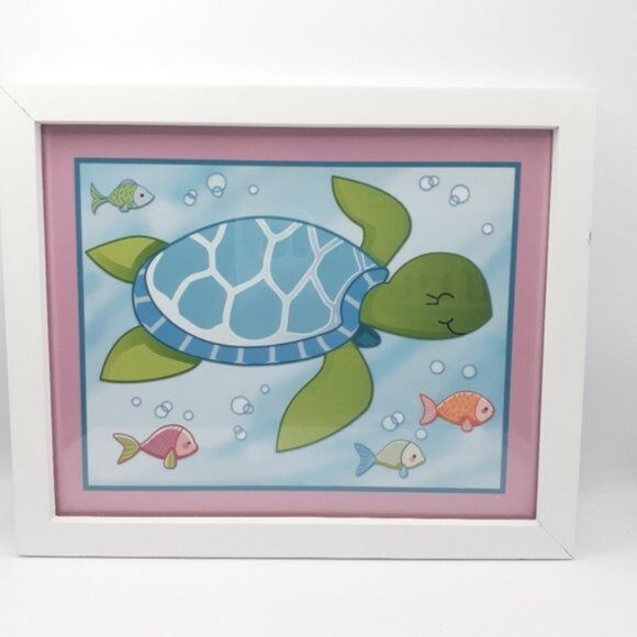 Little Big Studios “Under the Sea” Framed Nursery Art | Set of 4 | 8.5" x 11" - Picture 4 of 6